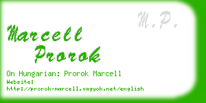 marcell prorok business card